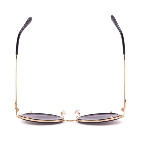 New Blumarine Limited Edition Women Sunglasses SBM-109S-300G Black Gold Mirror - Picture 10 of 10